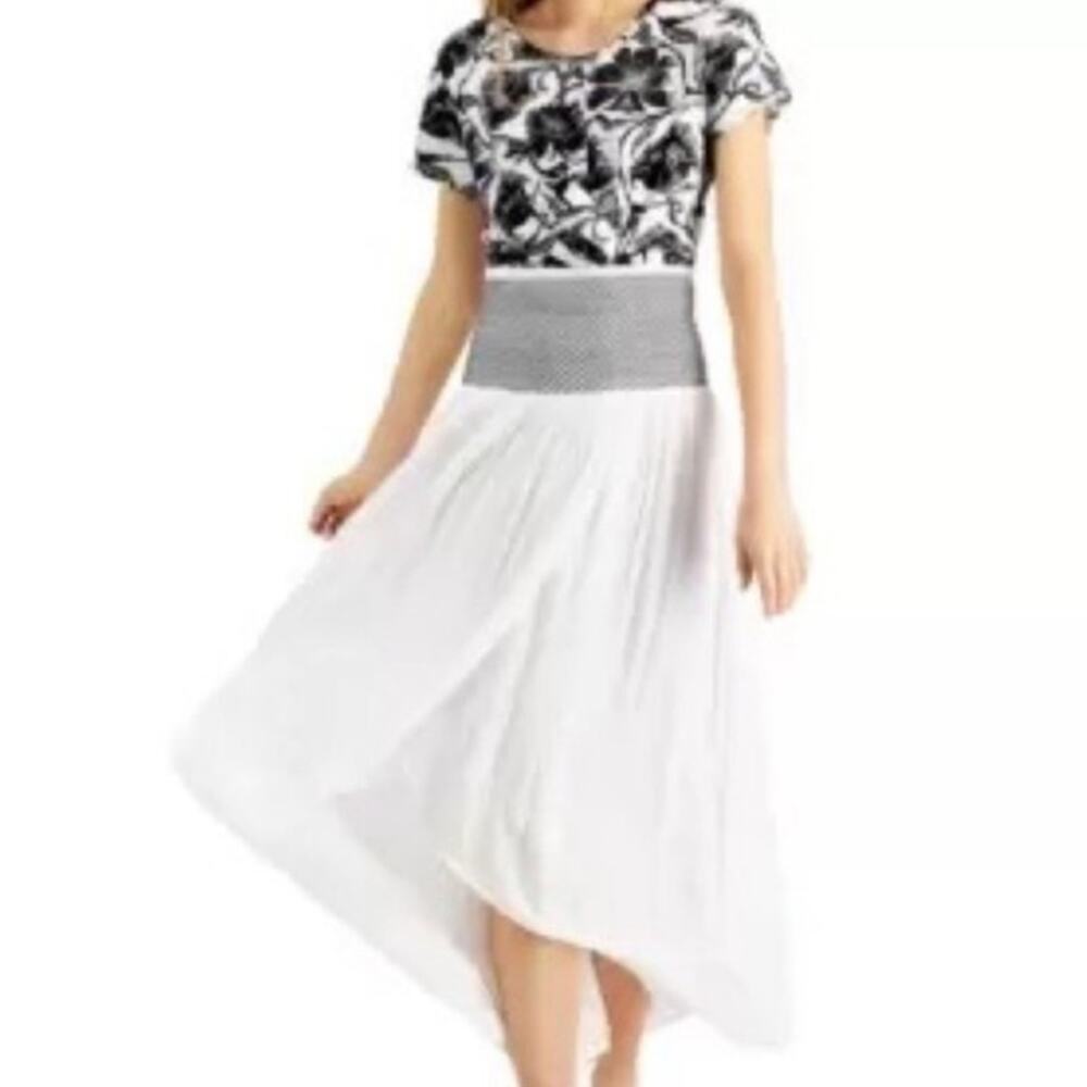 INC International Concepts White Smocked Waist Convertible Skirt Sz XL NWT